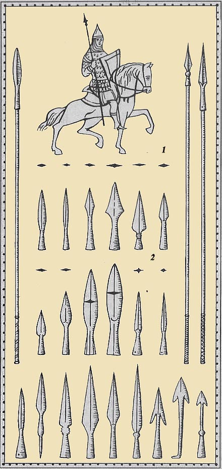 Всадник с копьем из Сильвестровского списка. XIV век