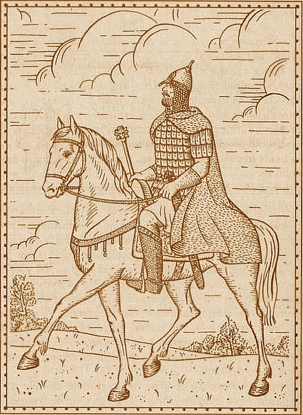 Всадник с булавой в руке